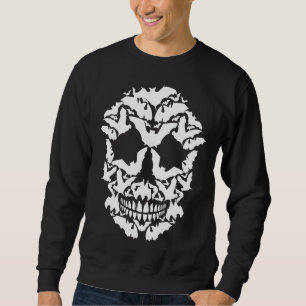 Skull Bat Skelet Halloween Kostuum Scary Carniva Trui