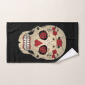 Skull Bathroom Towel Set - Skull en Roos Art Bad Handdoek (Handdoek)