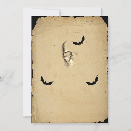 Skull Bats Death to her 20s Birthday Party Kaart (Achterkant)