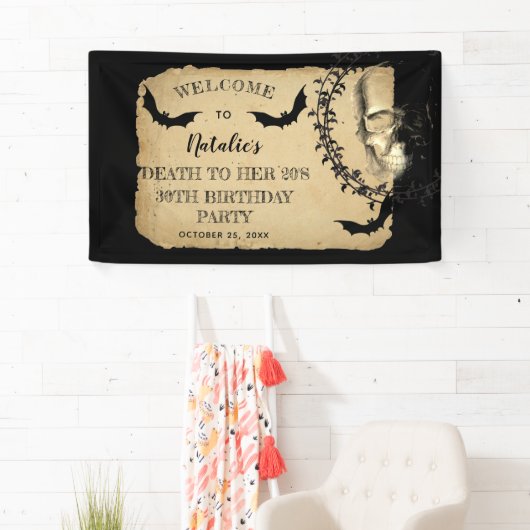 Skull Bats Death to her 20s Birthday Party Spandoek (Insitu)