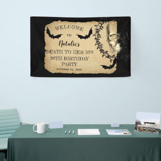 Skull Bats Death to her 20s Birthday Party Spandoek (Beurs)