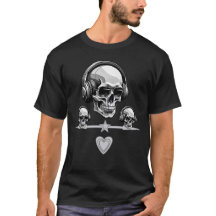 Skull Beats Hoofdtelefoon Donker Gothic Muziek Tsh
