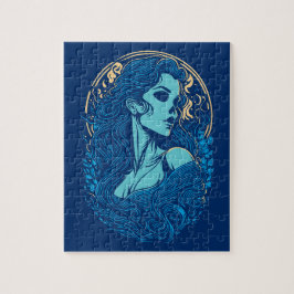 Skull Beauty Gotisch Vrouw Legpuzzel