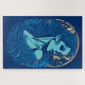 Skull Beauty Gotisch Vrouw Legpuzzel (Horizontaal)