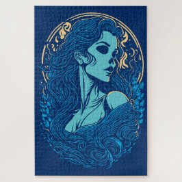 Skull Beauty Gotisch Vrouw Legpuzzel