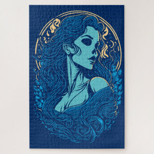 Skull Beauty Gotisch Vrouw Legpuzzel