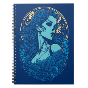 Skull Beauty Gotisch Vrouw Notitieboek