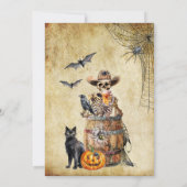 Skull Beer Howdyween Boos & Brews Halloween Party Kaart (Achterkant)