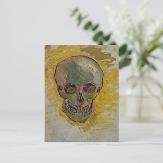 Skull beroemd gemaakt door Vincent van Gogh Briefkaart (Staand voorkant)