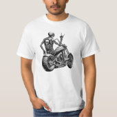 "Skull-Biker" auf Motorrad T-shirt (Voorkant)