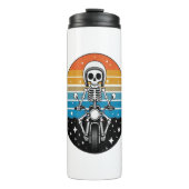 Skull Biker Flame Gevleugeld motorfiets Thermosbeker (Voorkant)
