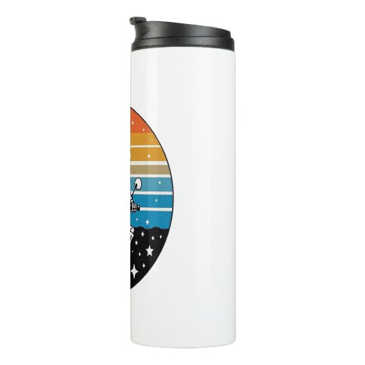 Skull Biker Flame Gevleugeld motorfiets Thermosbeker (Geroteerd rechts)