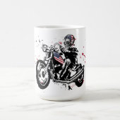 Skull Biker met American Flag Helmet Koffiemok (Center)