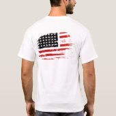 Skull Biker met American Flag Helmet T-Shirt (Achterkant)