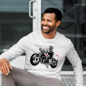 Skull Biker met American Flag Helmet T-Shirt