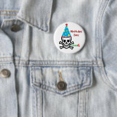 Skull Birthday Boy Pin Ronde Button 5,7 Cm (In situ)