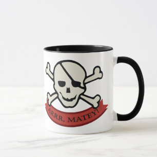 Skull - Black 11 oz Ringer Mok