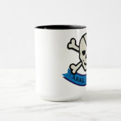 Skull - Black 15 oz Ringer Mok (Midden)