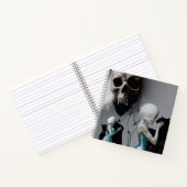 Skull Black Cat Shadow Work Occult Witchy AI Art Notitieboek (Binnen)