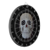 Skull Black en White Gothic Trendy Art Design Dartbord (Voorkant Links)