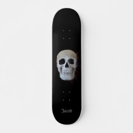Skull Black en White Gothic Trendy Art Design Persoonlijk Skateboard