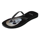 Skull Black en White Gothic Trendy Art Design Teenslippers (Schuin)
