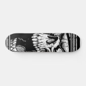 Skull Black en White Persoonlijk Skateboard (Horizontaal)