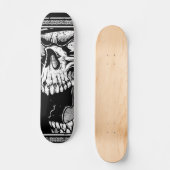 Skull Black en White Persoonlijk Skateboard (Voorkant)