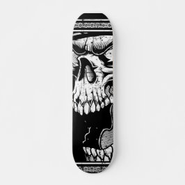 Skull Black en White Persoonlijk Skateboard