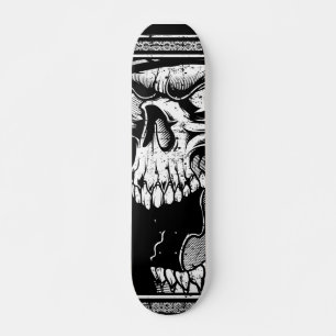 Skull Black en White Persoonlijk Skateboard