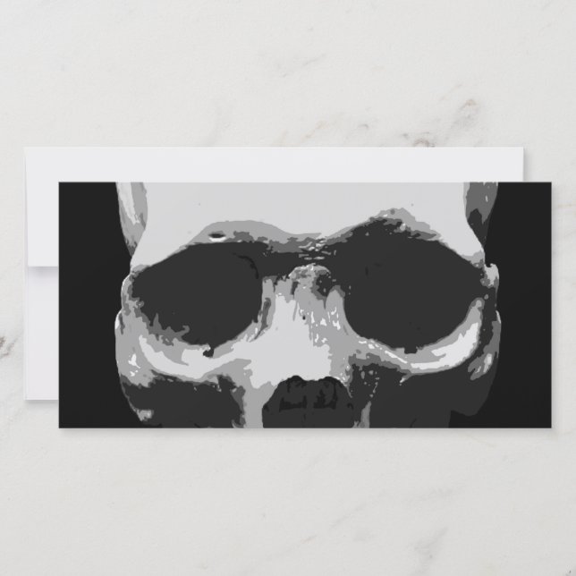 Skull Black en White Pop Art (Voorkant)