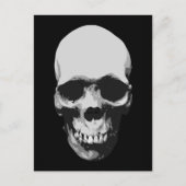 Skull Black en White Pop Art Briefkaart (Voorkant)