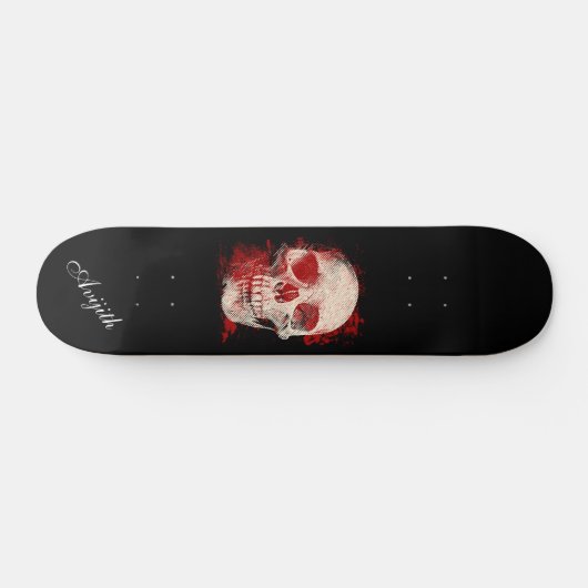 Skull Black Modern Custom Skateboard (Horizontaal)