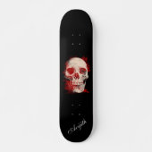 Skull Black Modern Custom Skateboard (Voorkant)
