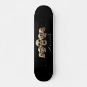 Skull Black Modern Custom Skateboard (Voorkant)