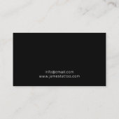 Skull Black Modern Dark Grunge Tattoo Artist Visitekaartje (Achterkant)