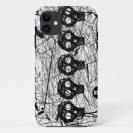 Skull Black Scratch iPhone 5 Hoesje-Mate Hoesje