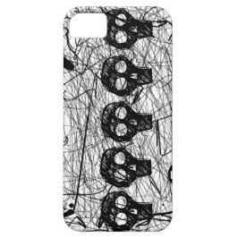 Skull Black Scratch iPhone 5 Hoesje-Mate Hoesje