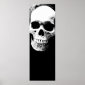 Skull Black White Fantasy Metal Rock Poster (Voorkant)