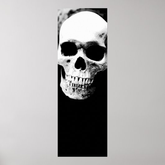 Skull Black White Fantasy Metal Rock Poster (Voorkant)