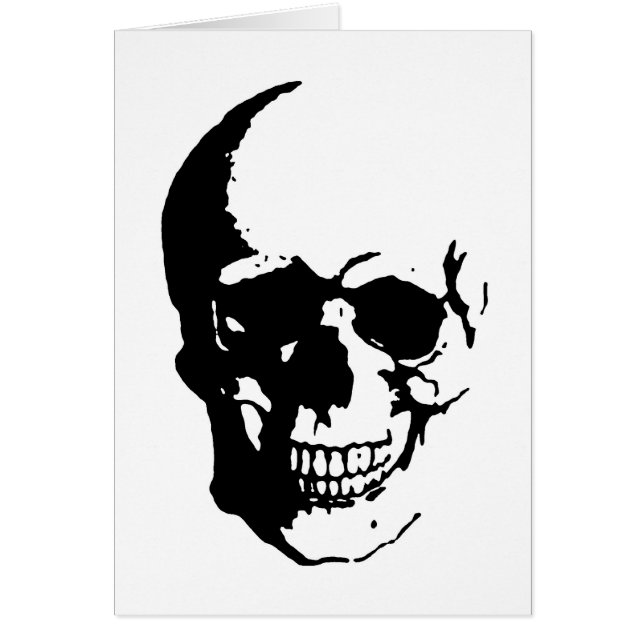 Skull - Black & White Metal Fantasy Art (Voorkant)