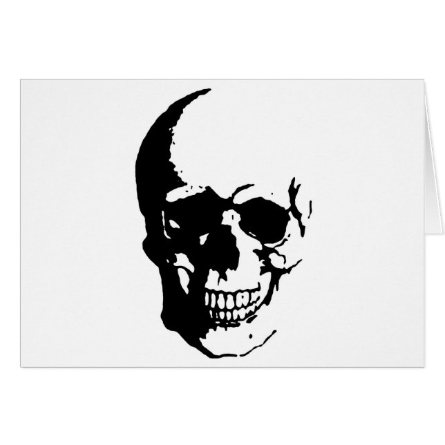 Skull - Black & White Metal Fantasy Art (Voorkant Horizontaal)