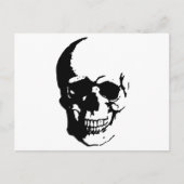 Skull - Black & White Metal Fantasy Art Briefkaart (Voorkant)