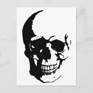 Skull - Black & White Metal Fantasy Art Briefkaart