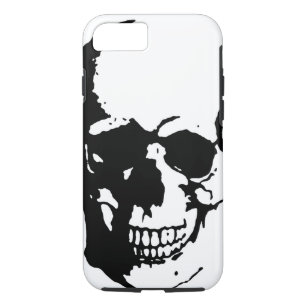 Skull - Black & White Metal Fantasy Art iPhone 8/7 Hoesje