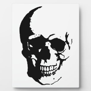 Skull - Black & White Metal Fantasy Art Fotoplaat