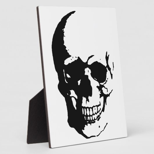 Skull - Black & White Metal Fantasy Art Fotoplaat (Zijkant)
