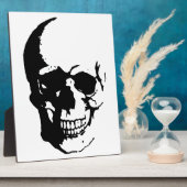 Skull - Black & White Metal Fantasy Art Fotoplaat (Zijkant)