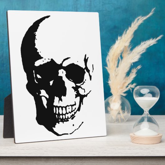Skull - Black & White Metal Fantasy Art Fotoplaat (Zijkant)