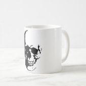 Skull - Black & White Metal Fantasy Art Koffiemok (Voorkant rechts)